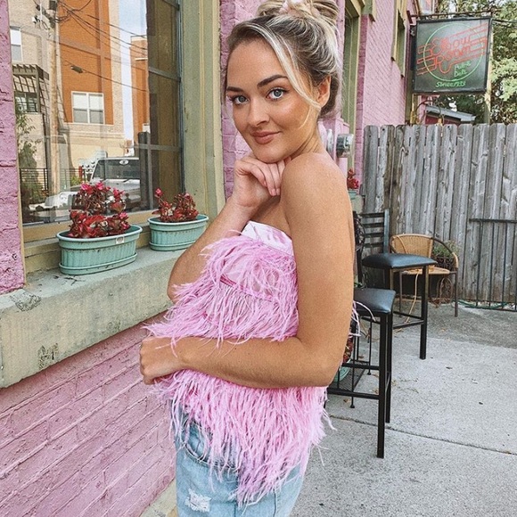 Missguided Tops - Pink feather skirt Missguided